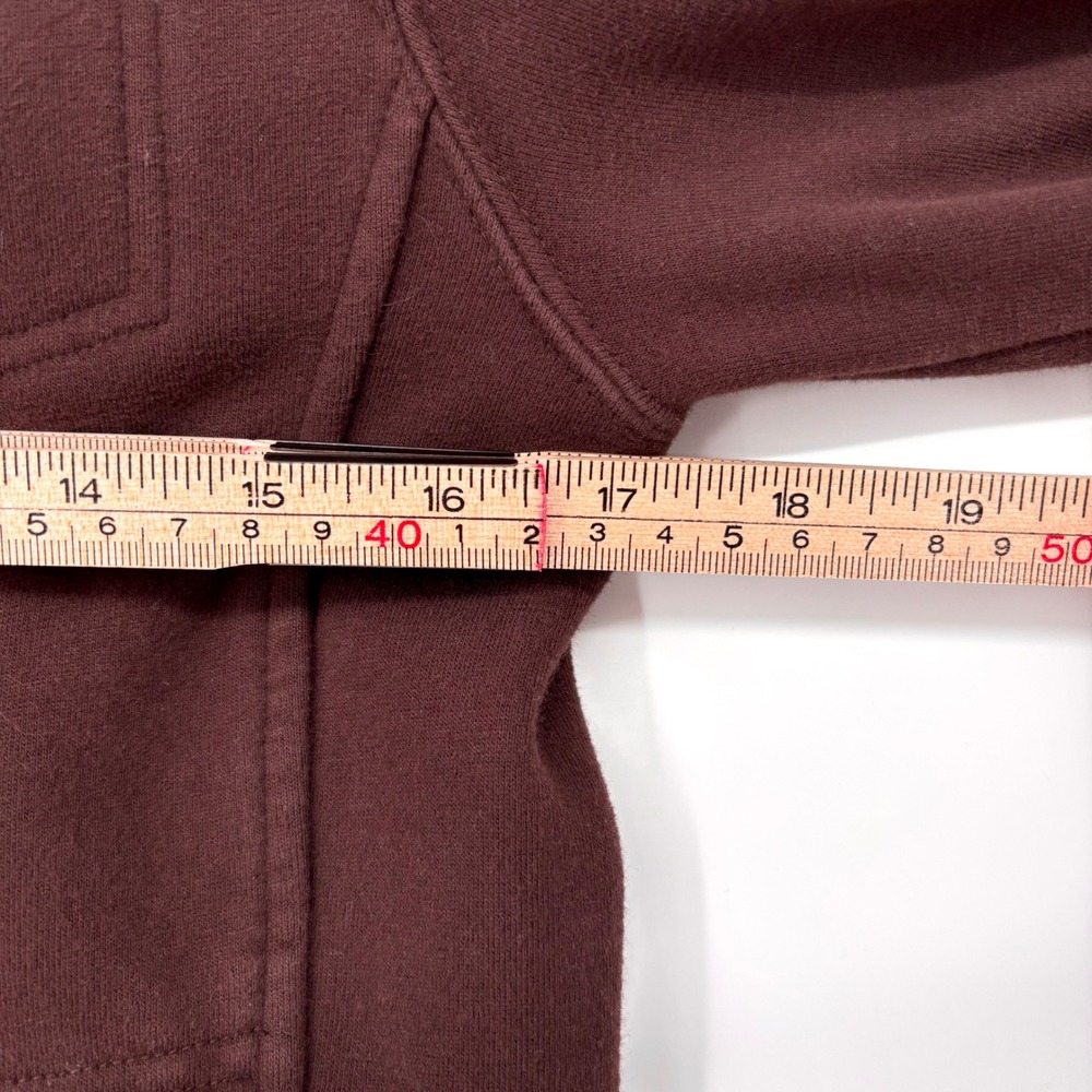 Roots Canada Full Zip Track Jacket Sz S Brown Retro Y2K Stretch Knit Thumb Holes - Picture 12 of 14